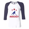 Ladies' Baby Rib Three-QuarterSleeve Contrast Raglan T-Shirt Thumbnail