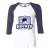 Ladies' Baby Rib Three-QuarterSleeve Contrast Raglan T-Shirt Thumbnail