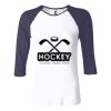 Ladies' Baby Rib Three-QuarterSleeve Contrast Raglan T-Shirt Thumbnail