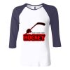 Ladies' Baby Rib Three-QuarterSleeve Contrast Raglan T-Shirt Thumbnail
