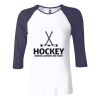 Ladies' Baby Rib Three-QuarterSleeve Contrast Raglan T-Shirt Thumbnail