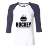 Ladies' Baby Rib Three-QuarterSleeve Contrast Raglan T-Shirt Thumbnail