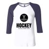Ladies' Baby Rib Three-QuarterSleeve Contrast Raglan T-Shirt Thumbnail