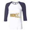Ladies' Baby Rib Three-QuarterSleeve Contrast Raglan T-Shirt Thumbnail