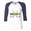 Ladies' Baby Rib Three-QuarterSleeve Contrast Raglan T-Shirt Thumbnail