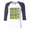 Ladies' Baby Rib Three-QuarterSleeve Contrast Raglan T-Shirt Thumbnail