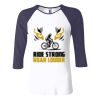 Ladies' Baby Rib Three-QuarterSleeve Contrast Raglan T-Shirt Thumbnail