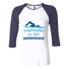 Ladies' Baby Rib Three-QuarterSleeve Contrast Raglan T-Shirt Thumbnail