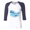 Ladies' Baby Rib Three-QuarterSleeve Contrast Raglan T-Shirt Thumbnail