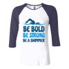 Ladies' Baby Rib Three-QuarterSleeve Contrast Raglan T-Shirt Thumbnail