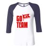 Ladies' Baby Rib Three-QuarterSleeve Contrast Raglan T-Shirt Thumbnail
