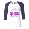 Ladies' Baby Rib Three-QuarterSleeve Contrast Raglan T-Shirt Thumbnail