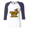 Ladies' Baby Rib Three-QuarterSleeve Contrast Raglan T-Shirt Thumbnail