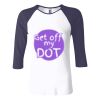Ladies' Baby Rib Three-QuarterSleeve Contrast Raglan T-Shirt Thumbnail