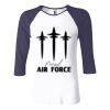 Ladies' Baby Rib Three-QuarterSleeve Contrast Raglan T-Shirt Thumbnail